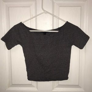 Gray crop top